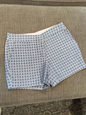 Kenar Blue and White Patterned Women’s Shorts Bermudas